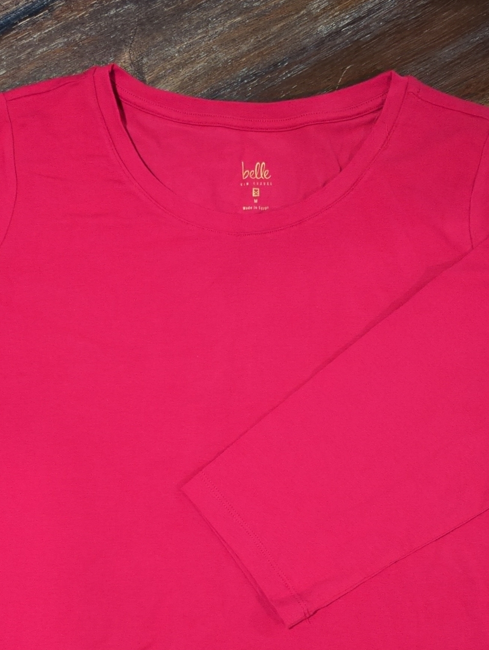 Belle By Kim Gravel Red Tunic 3/4 Sleeve Medium Modal Stretch Fabric